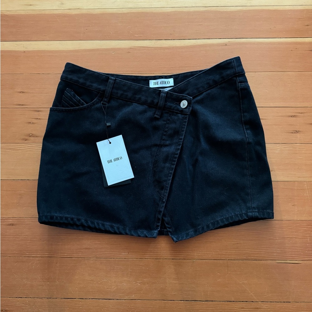 NWT The Attico Eudra Denim Skirt Size 28
